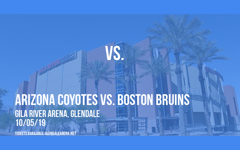 Arizona Coyotes vs. Boston Bruins at Gila River Arena