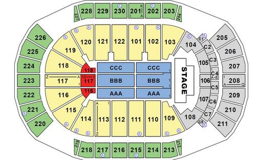 Desert Diamond Arena seating chart
